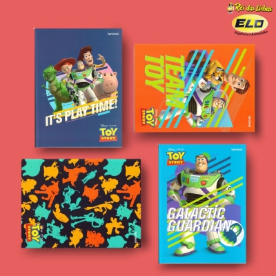 CADERNO STAR SCHOOL BROCHURA C/D COST 80FLS TOY-STORY